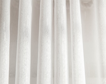 Ripple fold style Curtains, "Marbella" fabric, Custom Sheer Curtains, S-fold curtains, Sheer with Snap Tape, White curtains