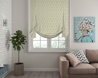 Tulip shade "Gibbs", Custom Roman Shade, London Shade, Cotton Roman Shade, Roman Shades for windows, Custom Window treatments