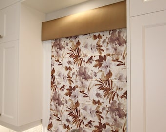 Sombra romana personalizada, Sombra de algodón "Modesto", Sombra romana plana, Tratamientos de ventana personalizados, Sombras con mecanismo de cadena