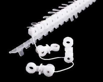 Supports pour rideaux à plis ondulés, supports pour tringle à rails, épaisseur 80 ou 100 %, quincaillerie de parure de fenêtre, prix par bande de 20 pièces