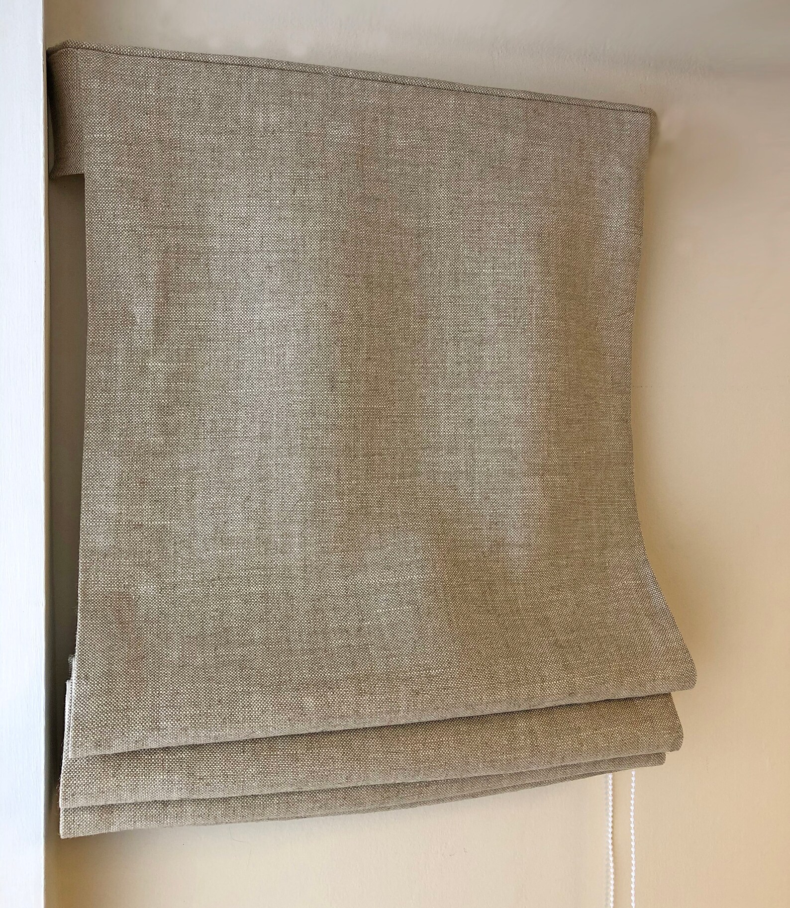 Custom Roman Shade 100 Irish Linen Relaxed Roman Shade Etsy