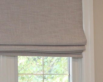 Cordless  Roman Shades, Roman Shades for Windows, Fabric Toronto Beach, custom roman shades, roman shade with lining, window treatment