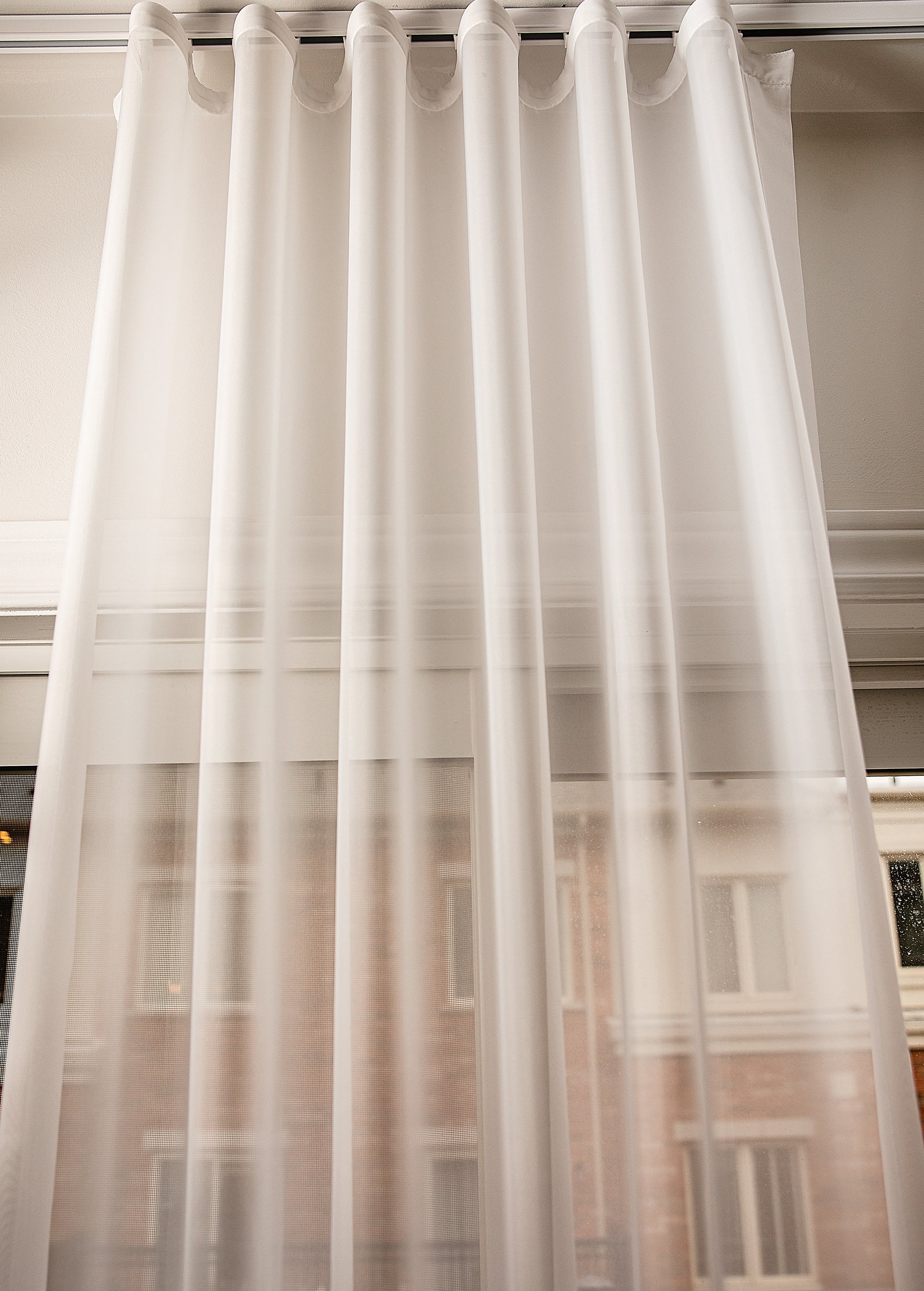 Ripple Fold Style Sheer Curtains empire Voile Etsy