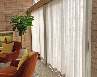 Custom drapery, Fabric Toronto, s-fold style, semi-sheer drapery, curtains in Ripple Folds Style, drapery with Snape tape, window treatments