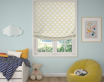 Sombra romana personalizada "Hanover", cortinas romanas de algodón, sombra romana relajada europea, tratamientos de ventana personalizados