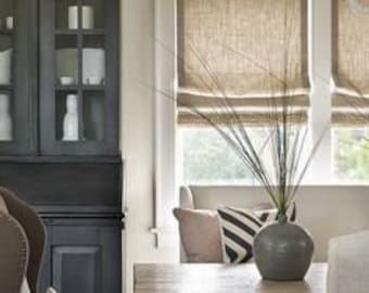 Custom Roman Shade, 100% Irish Linen, Relaxed Roman Shade, Roman Shade with Chain Mechanism, Custom Window treatments