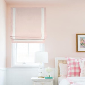 Custom Roman Shade, Relaxed Roman Shade &quot;Irish Linen&quot;,Linen Roman Shade, Custom Window treatments, linen shades with chain mechanism