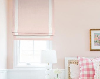 Custom Roman Shade, Relaxed Roman Shade "Irish Linen",Linen Roman Shade, Custom Window treatments, linen shades with chain mechanism