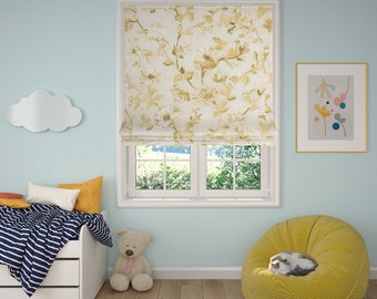 Custom Roman Shade "Montrose", Relaxed Roman Shade, Custom Window treatments