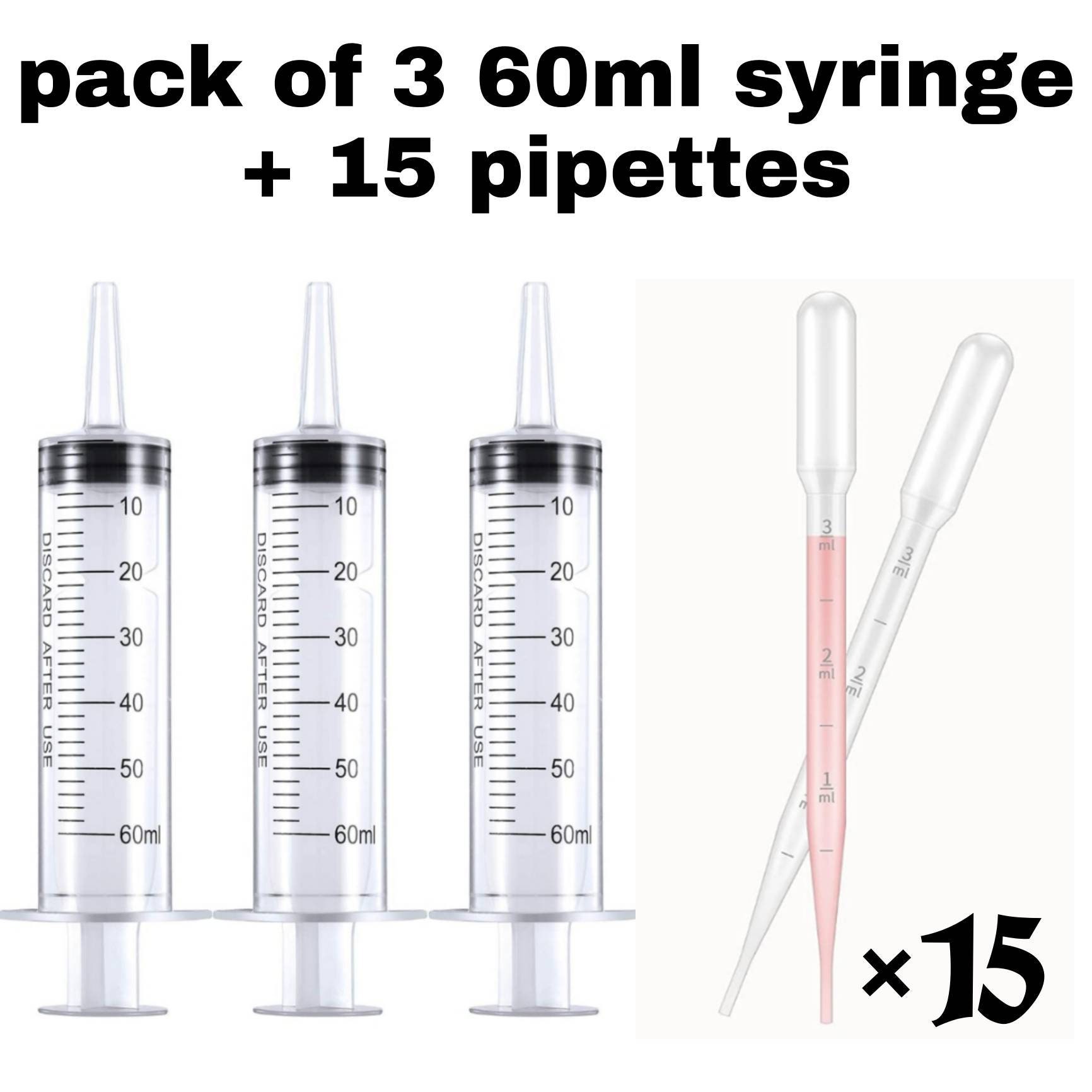 Bundle of 3 syringes and 15 pipettes for lip gloss Etsy