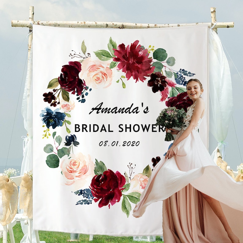 Custom Bridal Shower Backdrop bridal shower photo backdrop Etsy