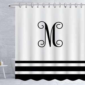 Personalized monogrammed Shower Curtain Custom Shower Curtain with name Personalized Initial Shower Curtains idea gift Christmas gifts