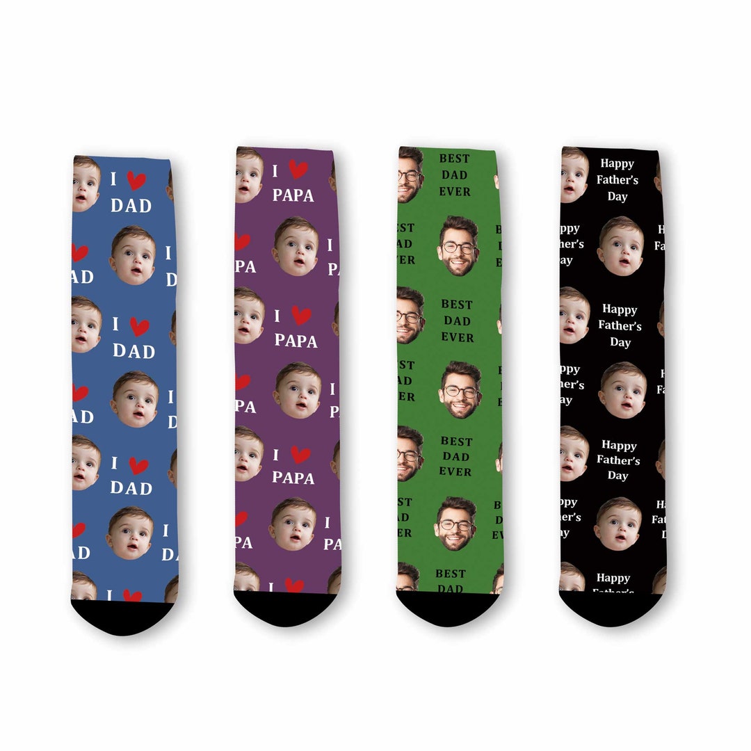 Custom face socks personalized photo socks face on socks father s day