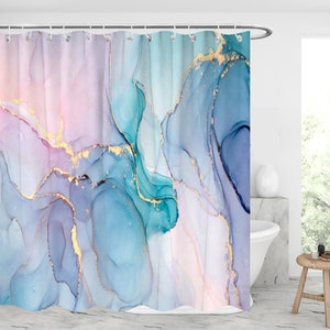 Marble Pattern Shower Curtains Waterproof Modern Fabric Bathroom Shower Curtains /gift idea Christmas gifts xmas presents