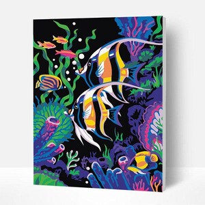 Paint By Numbers DIY Kit- Beautiful Tropical Fish-Creative Wall Art Handmade Gift Home Decor DIY christmas gifts gift for mon