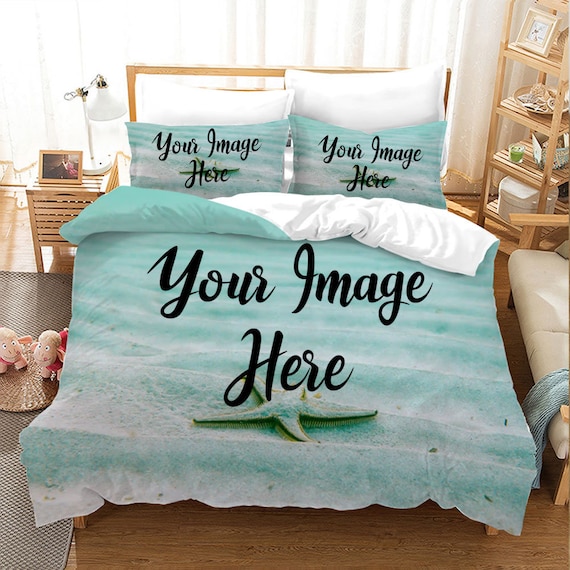 Set di biancheria da letto personalizzato con la tua foto/1 copripiumino e  2 federe/set di biancheria da letto personalizzato/arredamento camera da  letto/idee regalo regali di Natale -  Italia