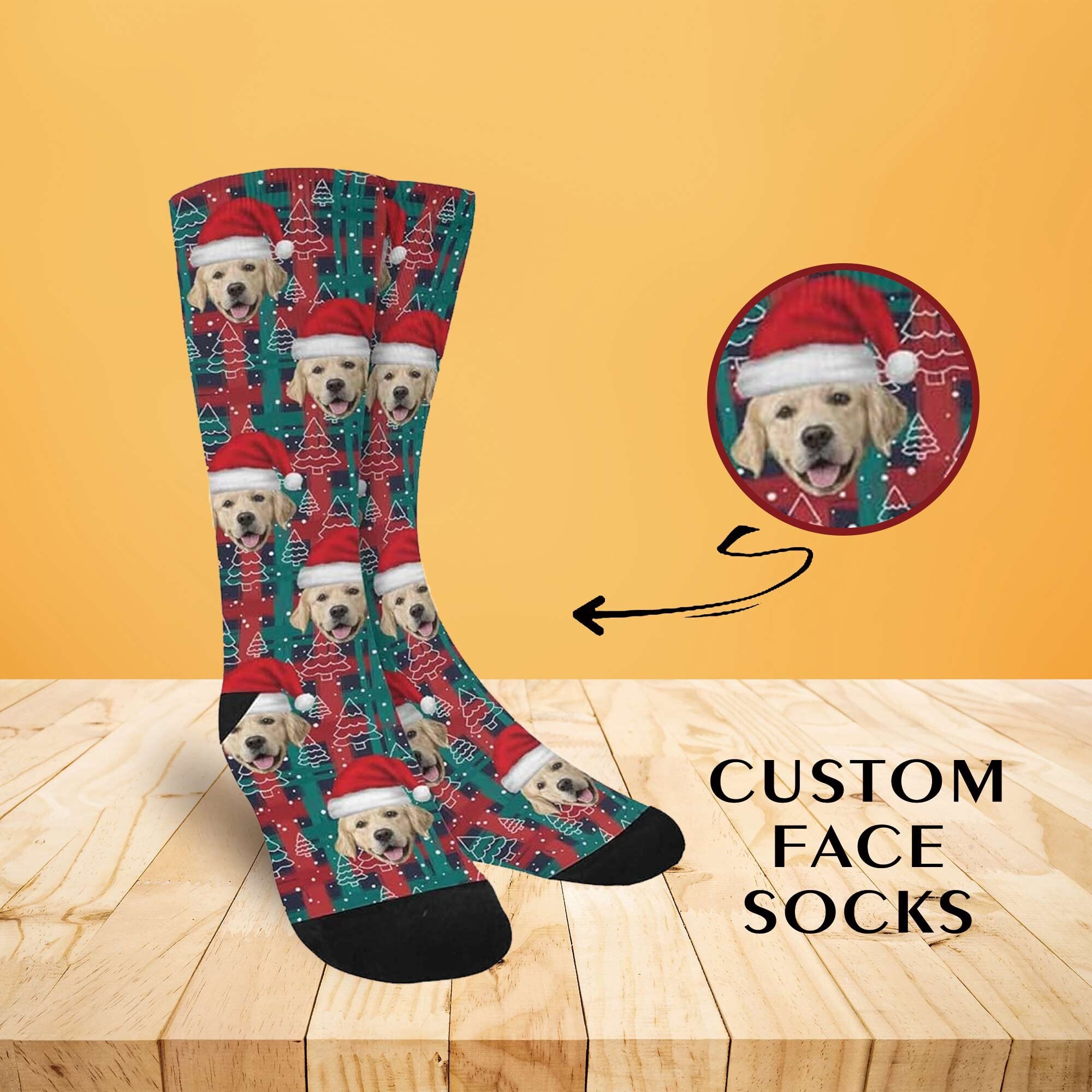 Custom dog socks by christmas cheap