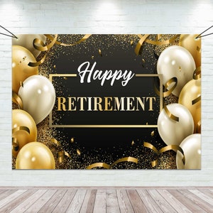 Happy Retirement Party Backdrop Retire Photography Background The Aged Retirement Party Decorations Banner Photo Booth Prop