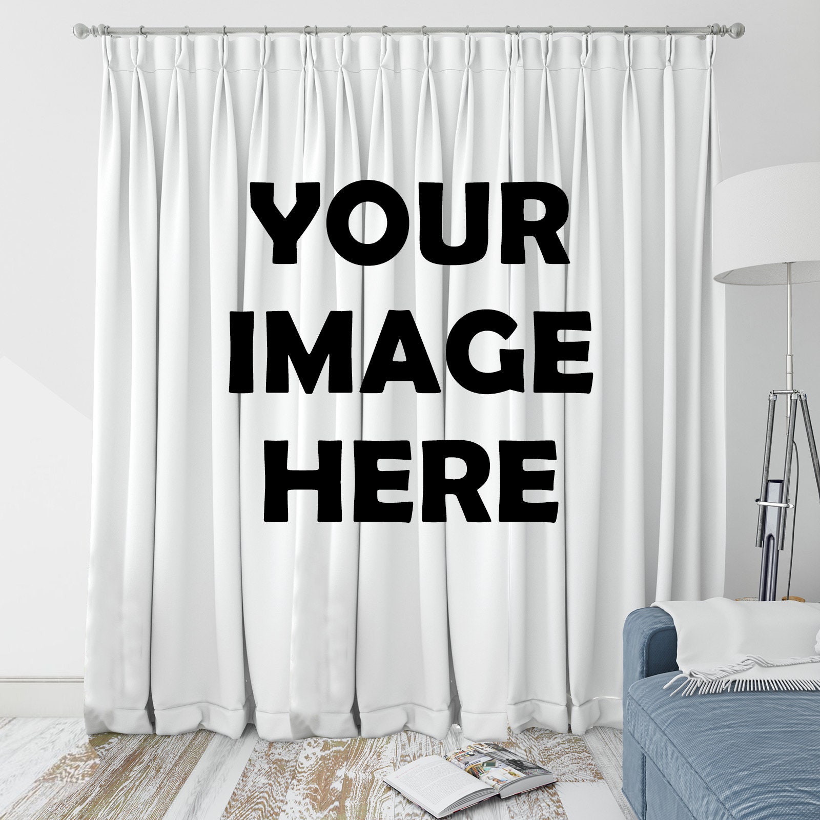 Cortinas opacas de velcro para dormitorio, 2 paneles con alzapaños (gris,  34 pulgadas de ancho x 45 pulgadas de largo), sin varillas, cortinas
