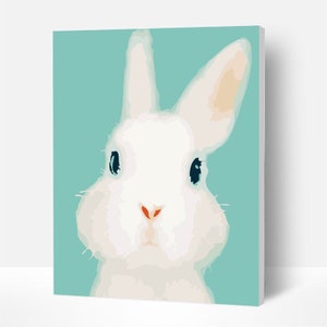 Paint By Numbers DIY Kit-Cute Rabbit-Creative Wall Art Handmade Gift Home Decor DIYchristmas gifts / christmas decoration