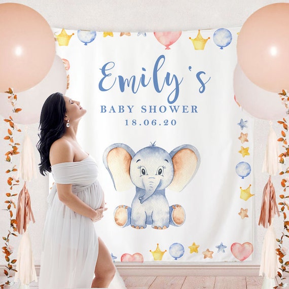 Personalized baby store shower backdrop