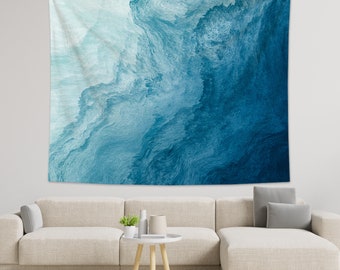 Blue Ocean Wave Tapestry Sea Wall Hanging Tapestry wall Art Home Decorations for Living Room Bedroom Dorm Decor Christmas gifts