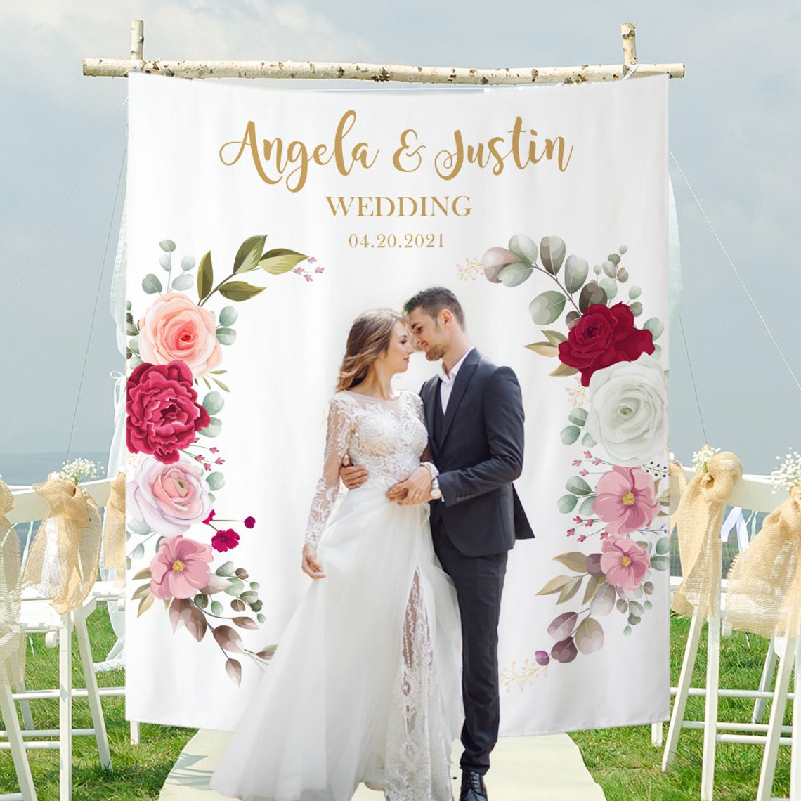 Custom Bridal Shower Backdrop Bridal Shower Photo Backdrop Etsy