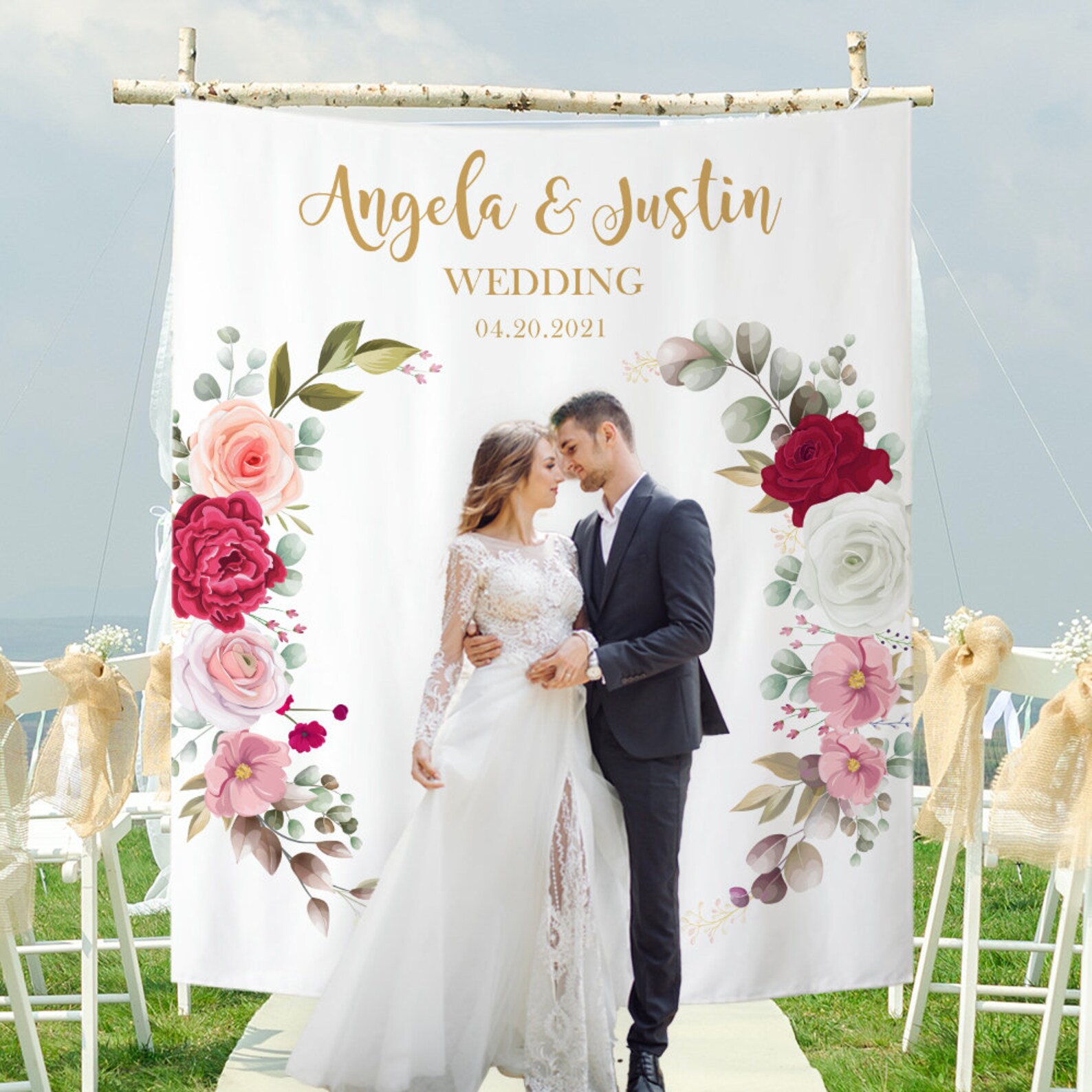 Custom Bridal Shower Backdrop Bridal Shower Photo Backdrop Etsy