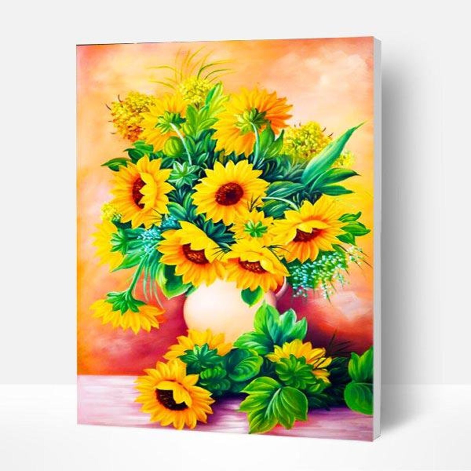 Paint by Numbers DIY Kit Blooming Sunflowercreative Wall Art Etsy