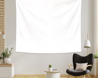 white tapestry  Blank White Tapestry Wall Art Wall Tapestry with Art Nature Home Decorations for Living Room Bedroom Dorm Decor