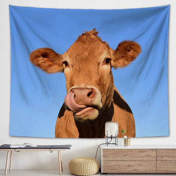 Farmhouse Bull Wall Art Etsy