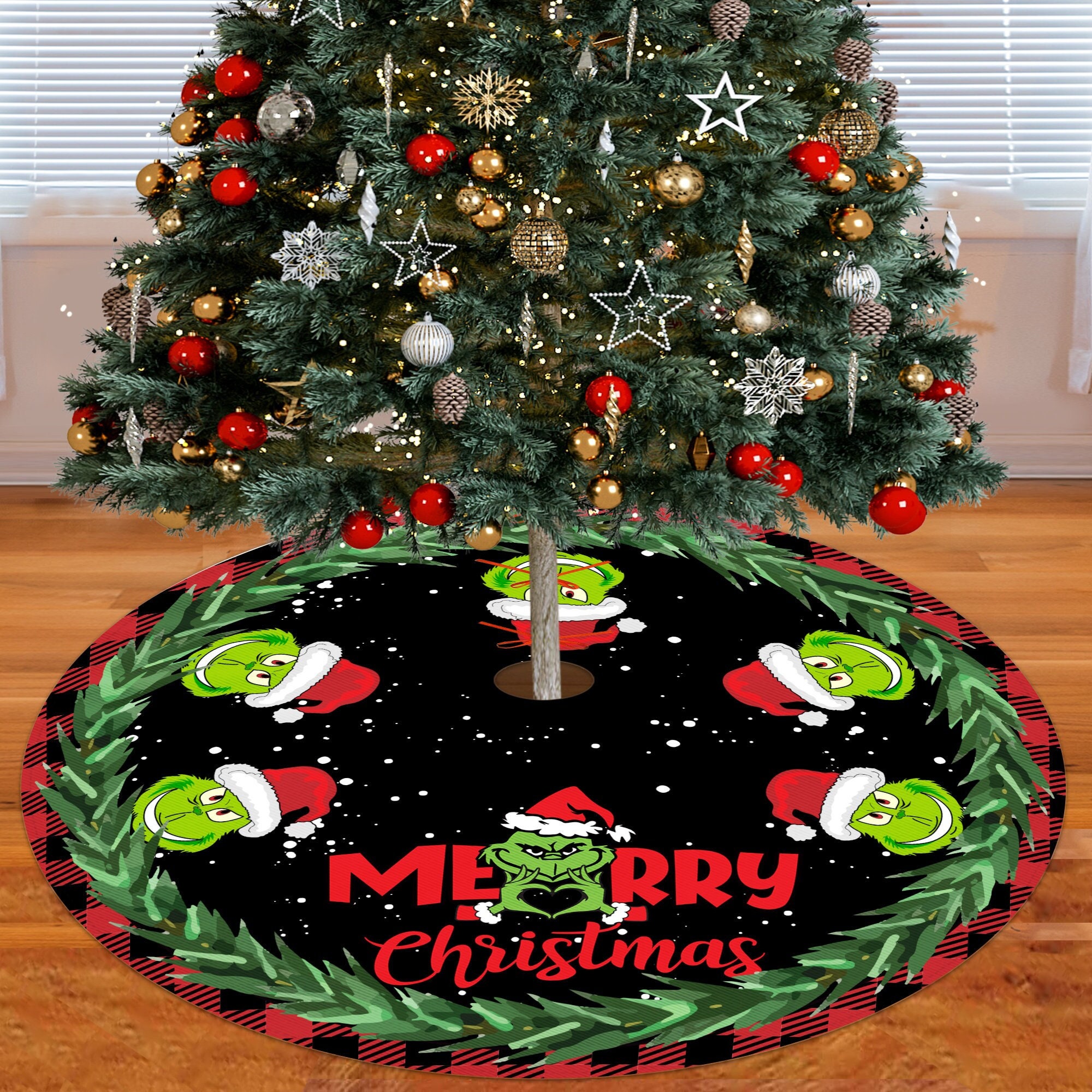 Buy Grinch Christmas Tree Skirt grinch Tree Skirt holiday Tree