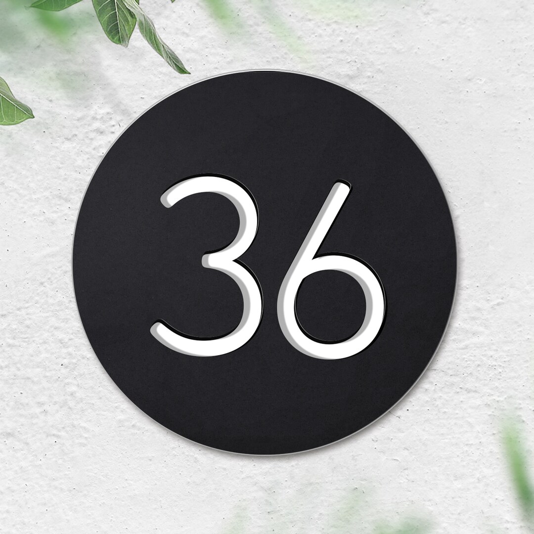 Personalised Modern House Sign Custom Acrylic Contemporary Home Address