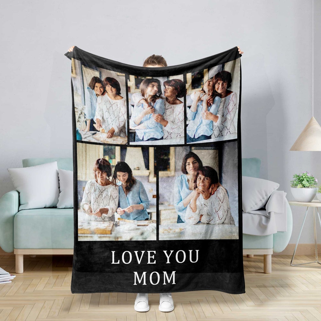 Custom Photo Blanket,personalized Photo Collage Blanket,memorial