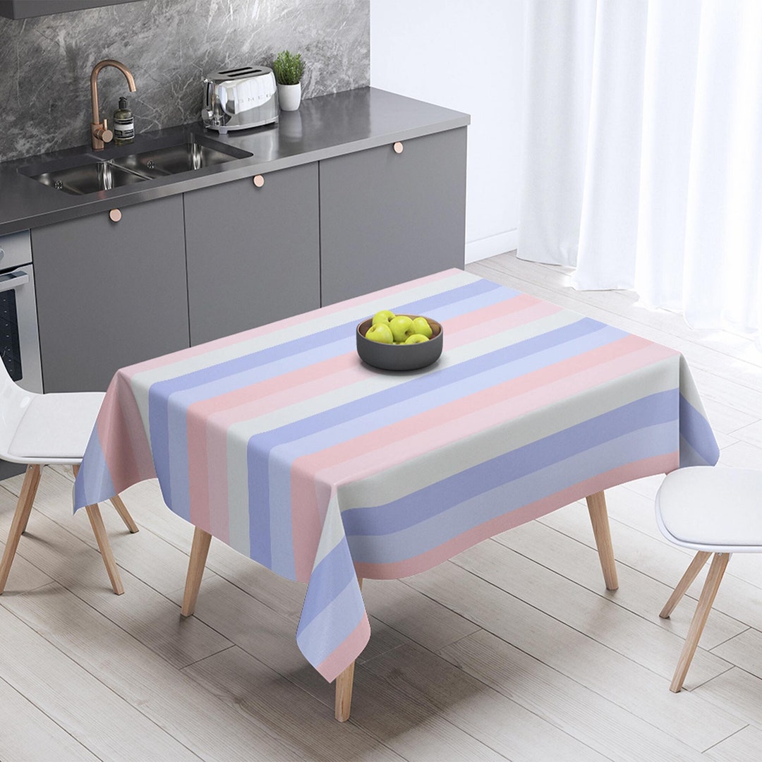 5 Colour Striped Tablecloth,striped Table Cloth,washable Table Linen