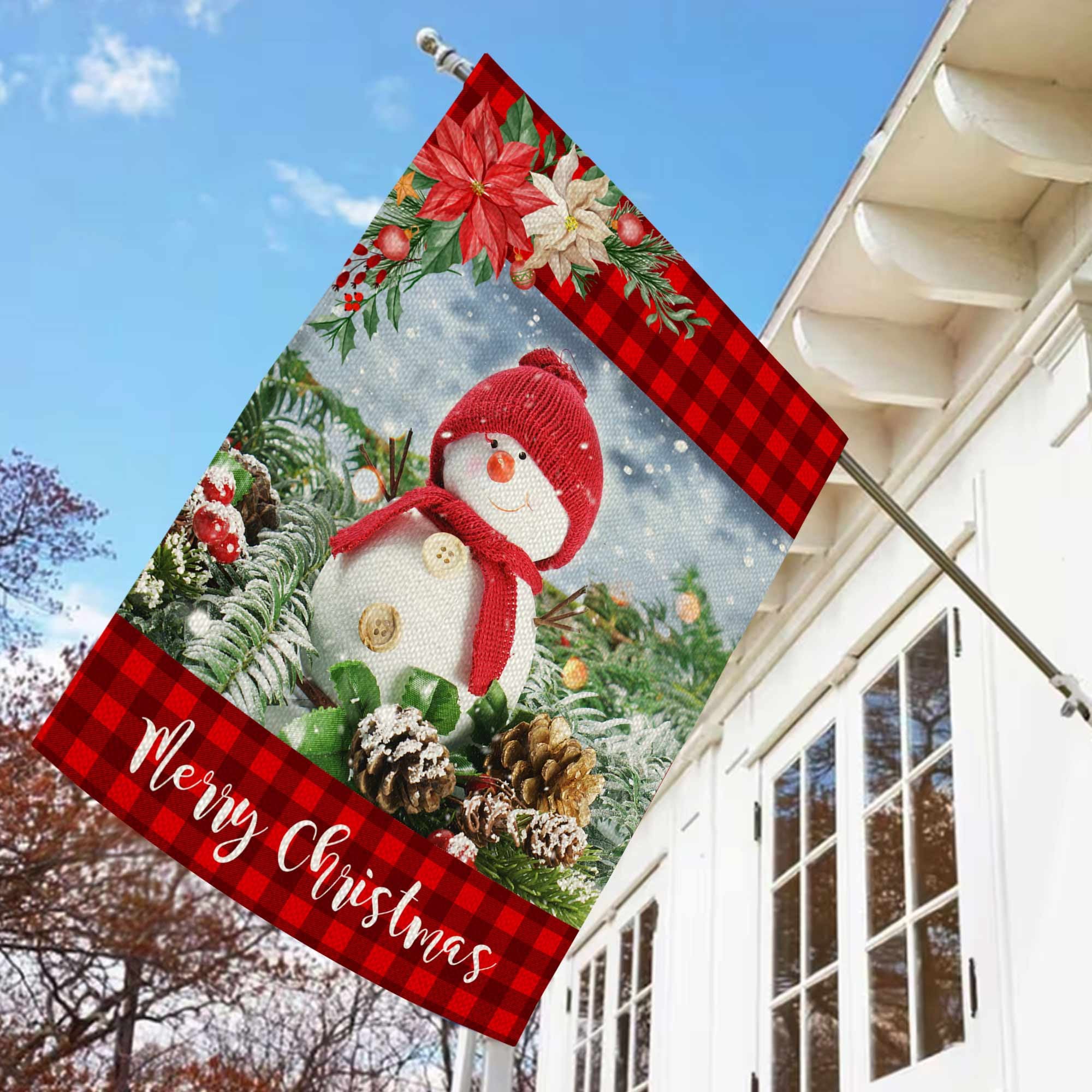 Discover Snowman Christmas Flag, Merry Christmas Flag, Holiday House Flag