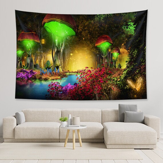 Free shipping on all orders Green-Certified A,150x130cm Psychedelic ...