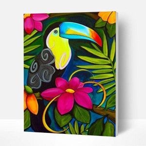 Paint By Numbers DIY Kit- Toucan-Creative Wall Art Handmade Gift Home Decor DIYchristmas gifts / christmas decoration