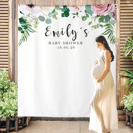 Personalized baby store shower backdrop