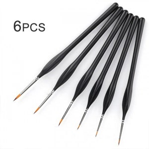 Miniature Paint Brushes Set 6pcs + 1 Free - Best Find Detail Paint Brushes  Model Paint Brush Set - Small Tiny Oil Watercolor Acrylic Brushes Hobby Art