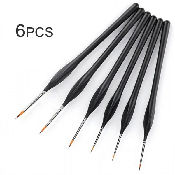 6 Pcs Extra Fine Detail Paint Brushes, Professional Paint Brushes Artist for Watercolor Oil Acrylic Painting