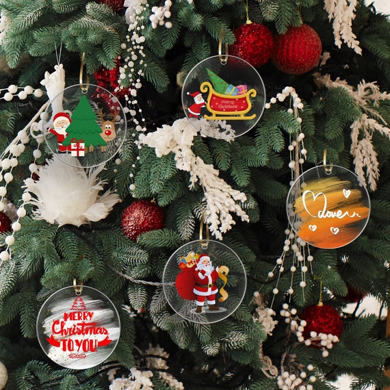 Great Choice Products 25Pcs Diy Christmas Balls Ornaments Fillable Clear  Hanging Ball Xmas Tree Decor