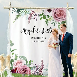 Custom Wedding Backdrop Wedding Decor Custom Wedding Tapestry Wedding Reception Decor Personalized Tapestry Bridal Gift