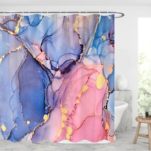 Marble Pattern Shower Curtains Waterproof Modern Fabric Bathroom Shower Curtains /gift idea