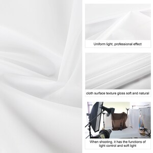 White Backdrop, Solid Backdrop for Photography Polyester Fabric Back Drop for Studio Photo Shoot Video Party Photo Studio Props image 3