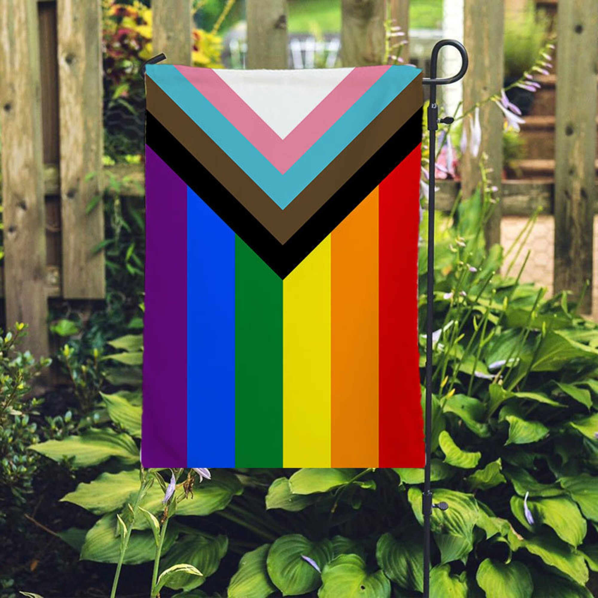 Progress Pride Flag-Perfect for Showing Your Pride Community Support  Double Sided  Rainbow Gay Pride Decorative Garden Flags