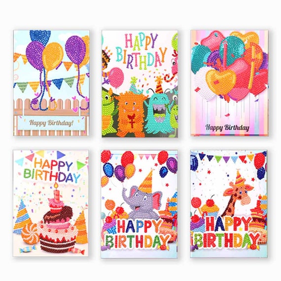 5D DIY Diamond Painting Cards,12Pcs Greeting Holiday Card,Birthday Greeting  Cards Creative Gift for Women,Holiday Thank You Greeting Cards Making Kit