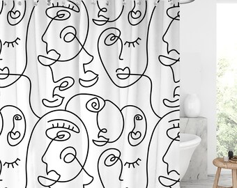 EZON-CH Customize Waterproof Line Geometric Patterned Print Polyester Fabric Bathroom Shower Curtain 72x78IN EZON-CH Customize Waterproof Line Geometric Patterned Print Polyester Fabric Bathroom Shower Curtain 72x78IN