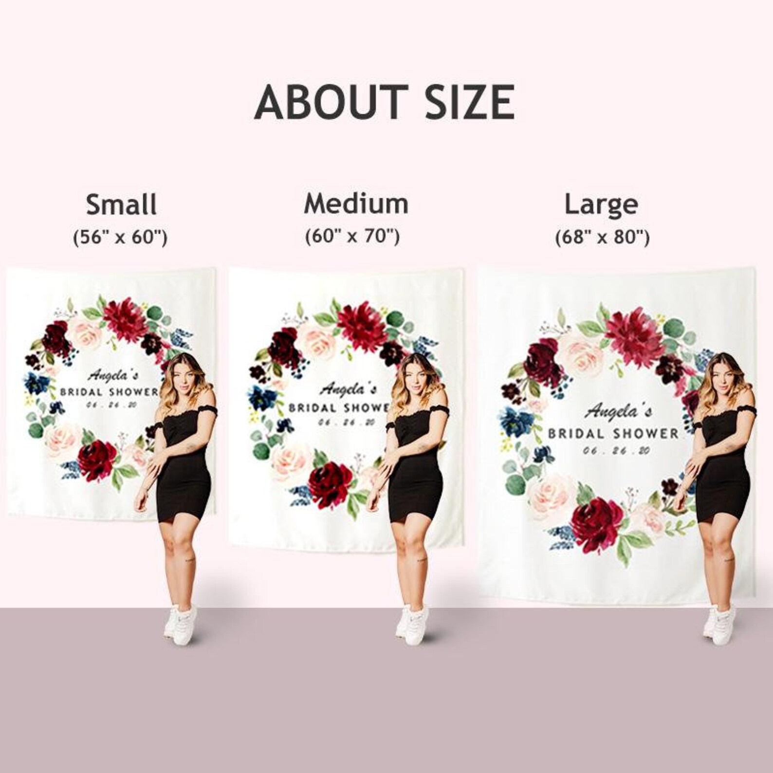 Custom Bridal Shower Backdrop Bridal Shower Photo Backdrop Etsy