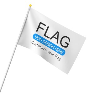 Drapeau personnalisé, mini drapeaux personnalisés à main avec décorations simple face 10 PCS pour des événements de fête de mariage d'anniversaire image 2